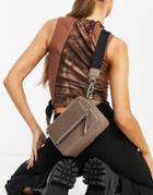 Whistles Bibi Crossbody Bag In Dark Gray-grey
