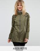 Asos Petite Pac A Trench - Green