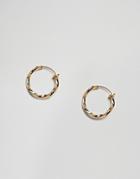 Asos Design Faux Hoop Earring Or Nose Ring - Gold