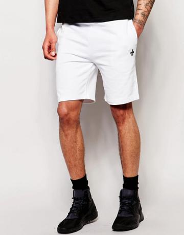 Criminal Damage Sweat Shorts - White