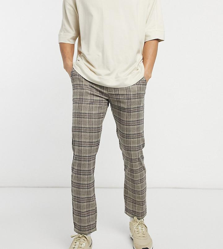 Reclaimed Vintage Inspired Skinny Checked Pants-multi