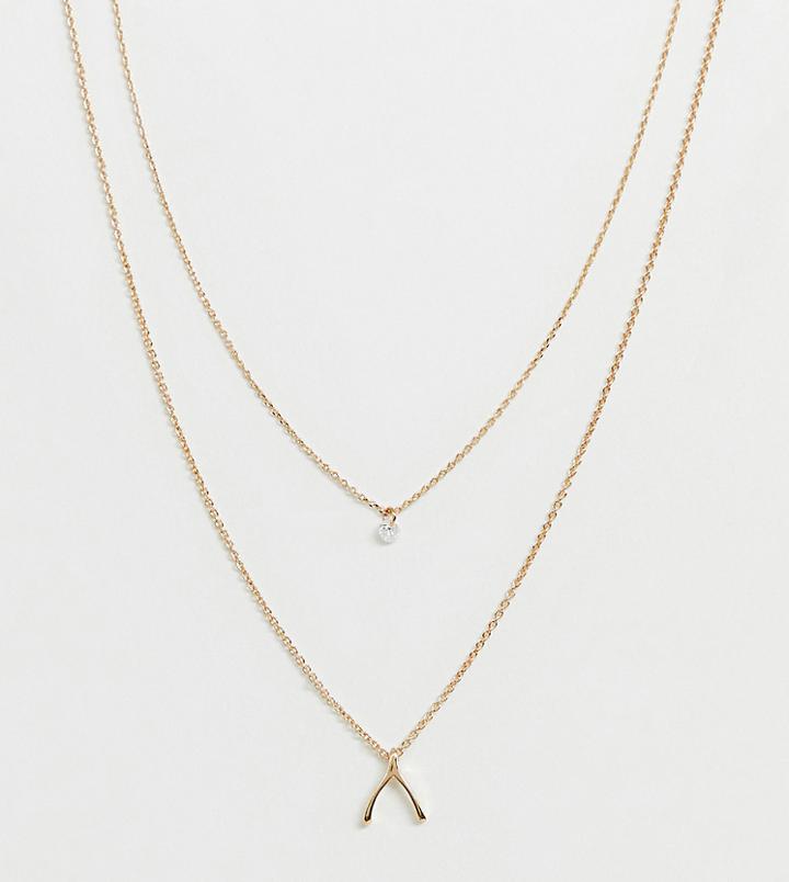 Aldo Tauwiel Wishbone Multi Layer Necklace In Gold - Gold