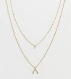 Aldo Tauwiel Wishbone Multi Layer Necklace In Gold - Gold