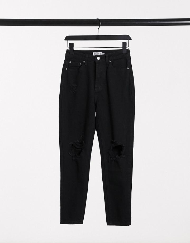 In The Style X Jac Jossa Distressed Crop Denim Jean In Black