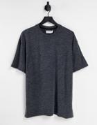 Topman Oversized Knit T-shirt In Black