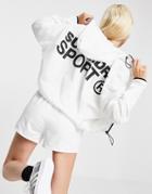 Superdry Sport Active Lightweight Batwing Jacket In White