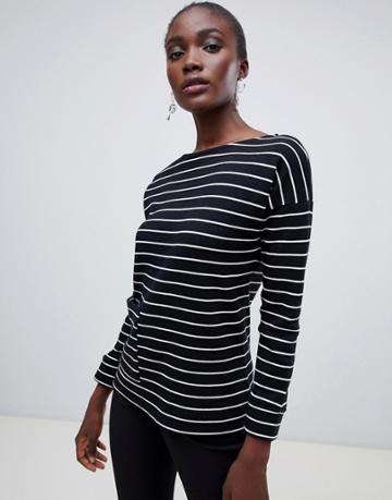 Finery Stonebeck Stripe Sweatshirt - Black