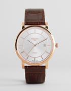Roamer Classic Line Brown Leather Strap Watch - Brown