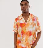 The Ragged Priest Revere Shirt In Tie Dye Reg Fit - Orange