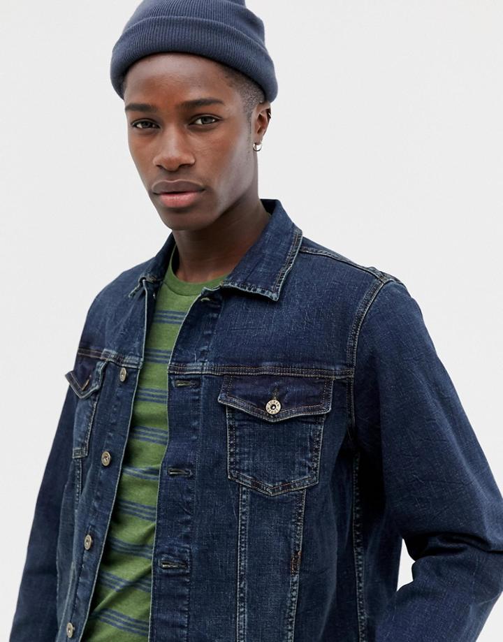 J.crew Mercantile Classic Denim Jacket In Dark Wash - Blue