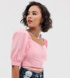 Collusion Zip Through Statement Shoulder Blouse - Multi