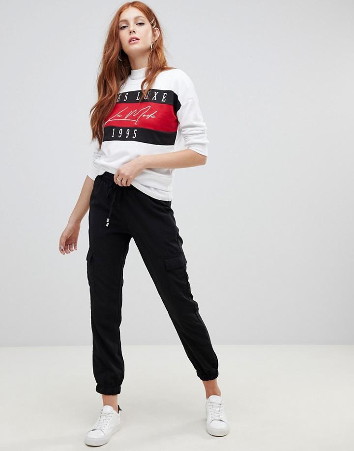 New Look Utility Jogger In Black - Black