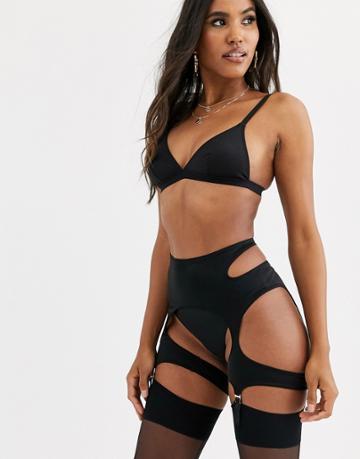 Savage X Fenty Glisenette Garter Suspender Belt In Black
