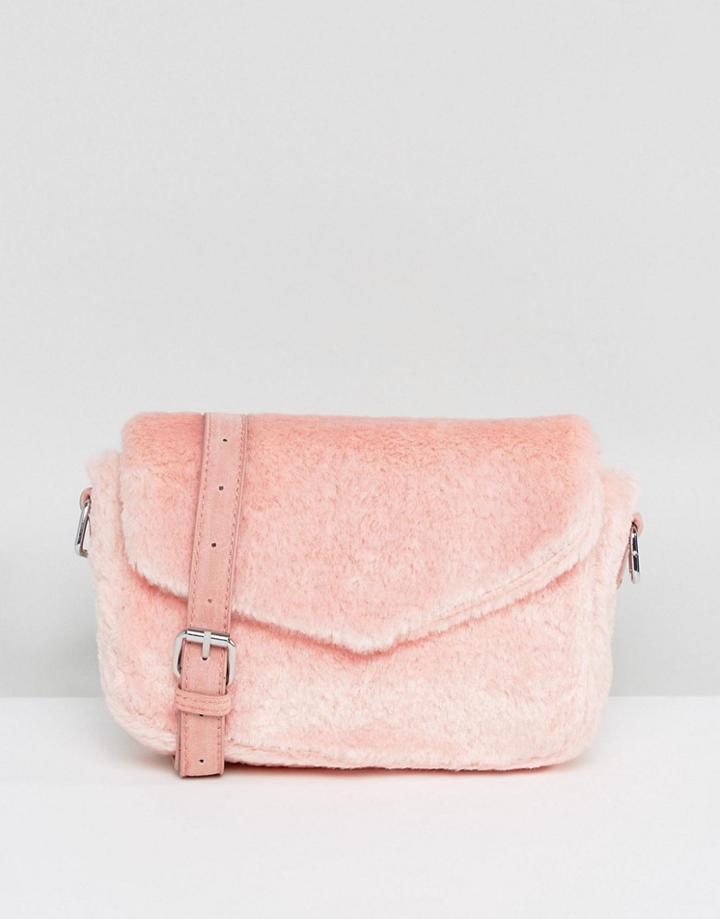 Skinnydip Pink Fluffy Cross Body Bag - Pink