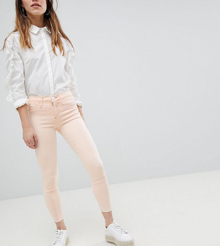River Island Petite Light Pink Molly Skinny Jeans - Pink