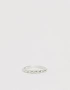 Asos Design Thumb Ring In Stud Design In Silver Tone - Silver