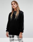 Reclaimed Vintage Military Sweater - Black