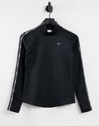 Nike Training Pro Therma-fit Roll-neck Long Sleeve Top In Black