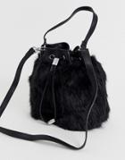 Skinny Dip Gina Black Fur Tote Bag - Black