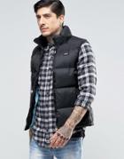 Schott Padded Zipthru Vest - Black