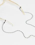 Asos Design Sunglasses Chain In Black And Gray Cord-navy