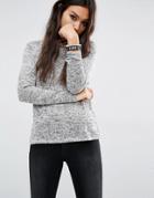 Vero Moda Open Back Sweater - Gray Marl