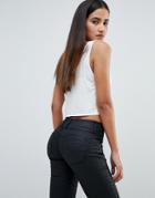Salsa Mystery Bum Sculpting High Waist Skinny Jean With Black Coating - Black