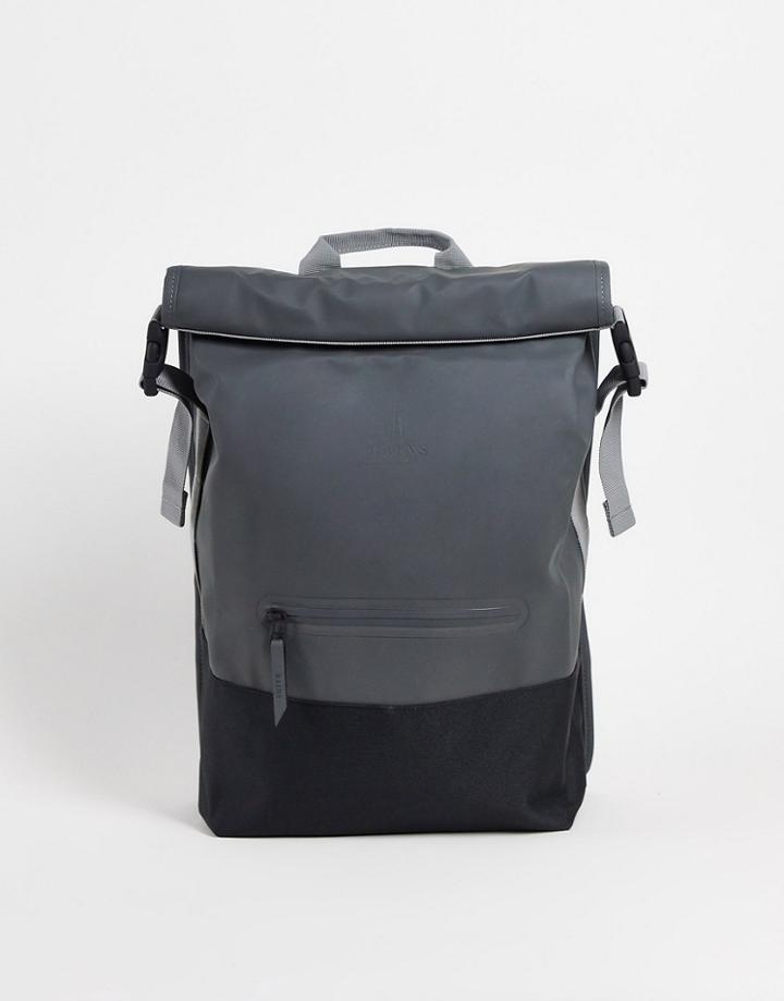Rains 1372 Buckle Rolltop Backpack In Slate Gray
