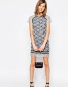 Asos Lace Pencil Dress - Blue