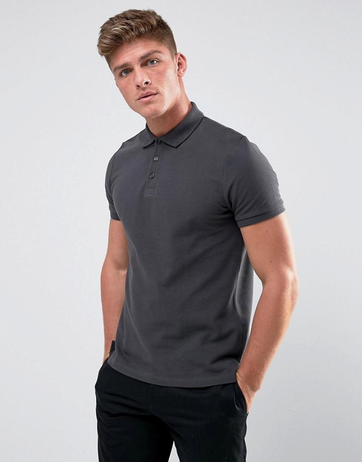 Asos Pique Polo - Black