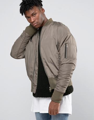 Other Uk Oversized Bomber Jacket - Green