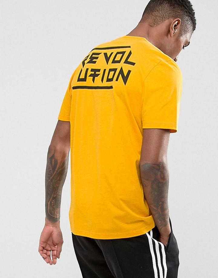 Asos T-shirt With Text Back Print - Orange