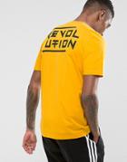 Asos T-shirt With Text Back Print - Orange