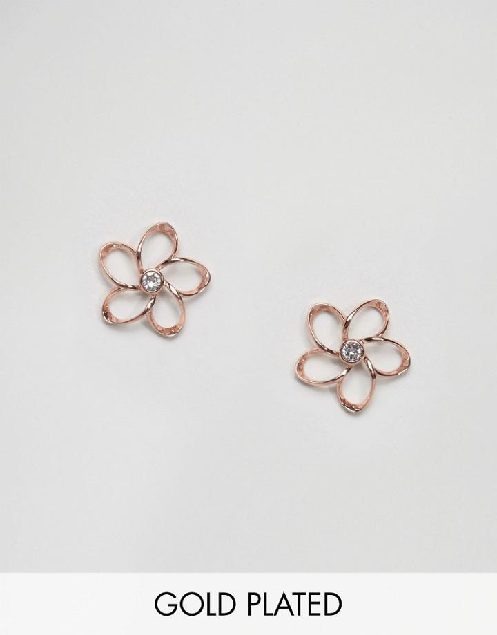 Ted Baker Crystal Mini Blossom Stud Earrings - Gold