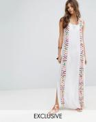 Rocca Bella Maxi Embellished Beach Dress - White