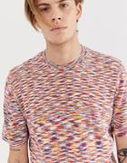 Asos Design Knitted Multicolor T-shirt In Space Dye - Multi