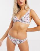 Chelsea Peers Recycled Bikini Top In Birds Of Paradise Print-multi