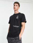 Tommy Jeans Multi-mix Logo Oversized T-shirt In Black