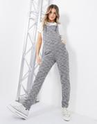 Asos Design Jersey Casual Overall In Mono Boucle-multi