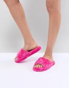 Asos Design Nita Quilted Loungewear Slippers - Pink