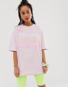 Bershka Motif T-shirt In Pink