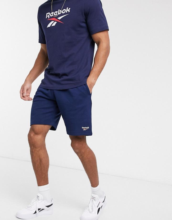 Reebok Classics Vector Logo Shorts In Navy