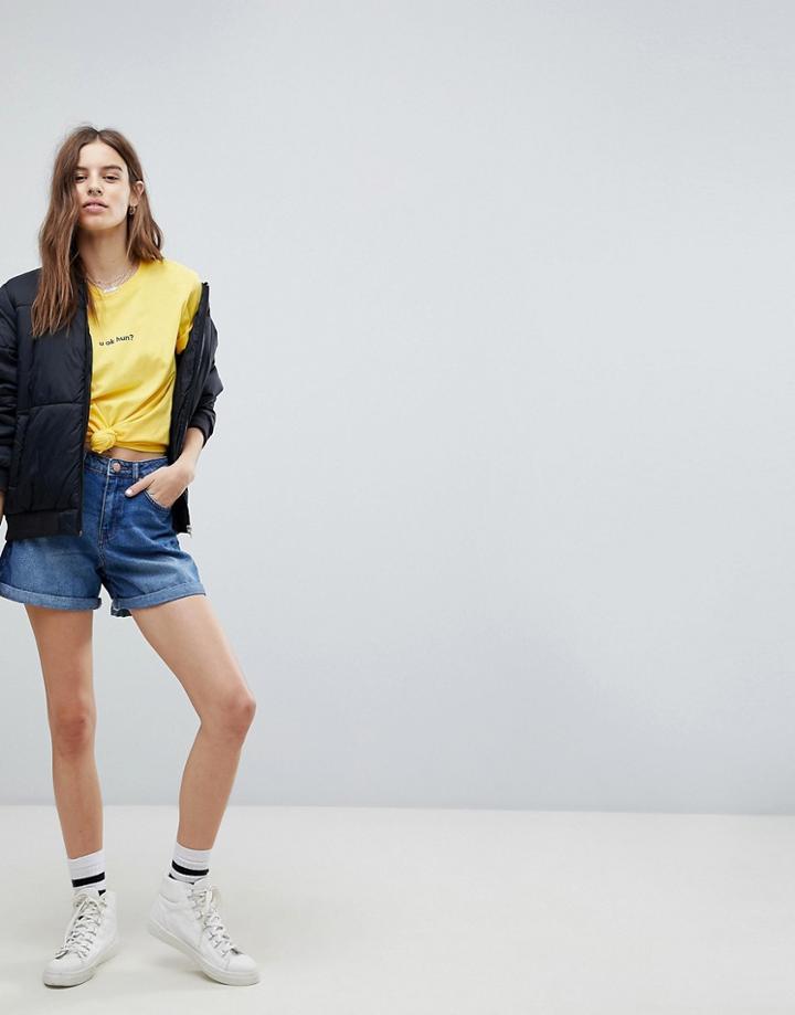 Noisy May Mom Shorts In Blue - Blue