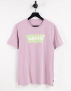 Levi's T-shirt In Lilac With Large Batwing Logo-purple