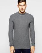 Selected Homme Turtleneck Sweater - Gray