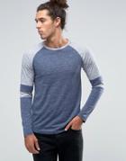 Esprit Long Sleeve T-shirt In Slim Fit - Navy