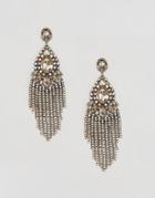 Aldo Statement Crystal And Jewels Drop Earrings - Copper