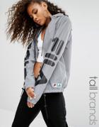 Fila Tall Reflective Motif Jacket - Silver