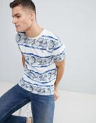 Jack & Jones Originals T-shirt With Printed Stripe Details - Blue
