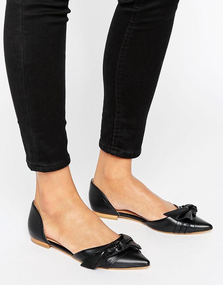 Aldo Flat Point Bow Ballerinas - Black